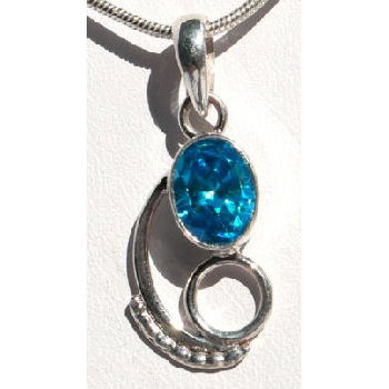 Spiral Pendent Blue Topaz SP-2006Z